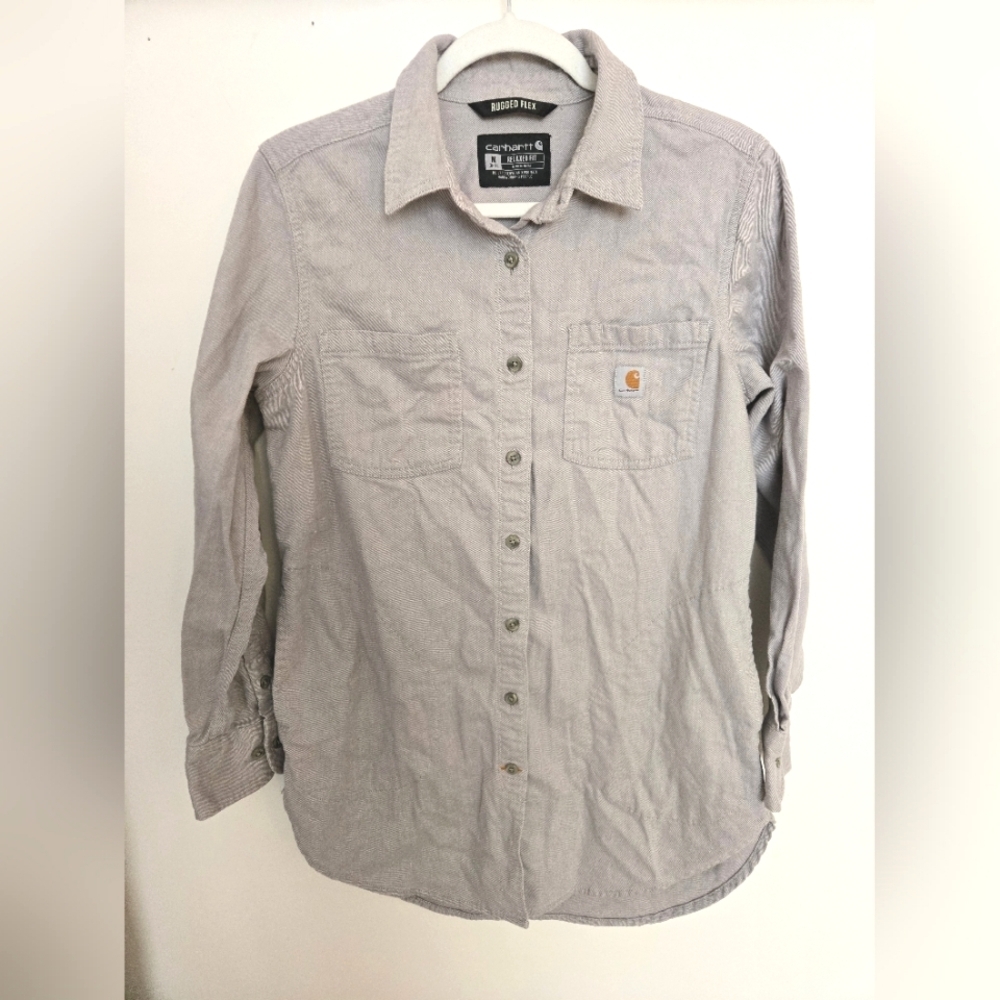 Carhartt Women's Gray Button Down Shirt